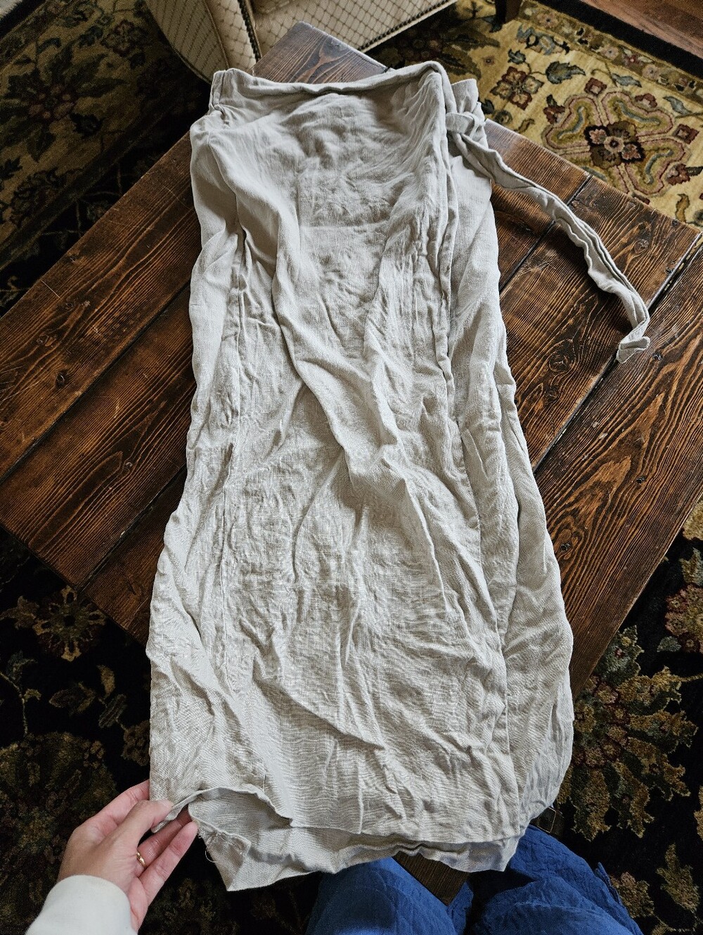 100% Linen Mango Wrap Skirt